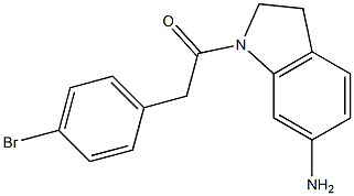 1-(6-amino-2,3-dihydro-1H-indol-1-yl)-2-(4-bromophenyl)ethan-1-one 结构式