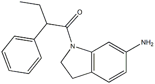 1-(6-amino-2,3-dihydro-1H-indol-1-yl)-2-phenylbutan-1-one 结构式