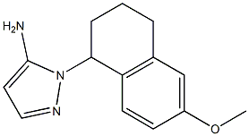 1-(6-methoxy-1,2,3,4-tetrahydronaphthalen-1-yl)-1H-pyrazol-5-amine 结构式