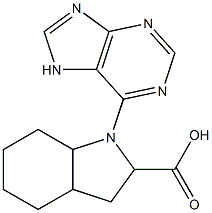 1-(7H-purin-6-yl)octahydro-1H-indole-2-carboxylic acid 结构式