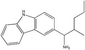 1-(9H-carbazol-3-yl)-2-methylpentan-1-amine 结构式