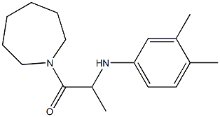 1-(azepan-1-yl)-2-[(3,4-dimethylphenyl)amino]propan-1-one 结构式