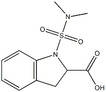 1-(dimethylsulfamoyl)-2,3-dihydro-1H-indole-2-carboxylic acid 结构式