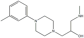 1-(methylamino)-3-[4-(3-methylphenyl)piperazin-1-yl]propan-2-ol 结构式