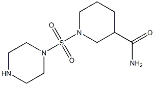 1-(piperazine-1-sulfonyl)piperidine-3-carboxamide 结构式