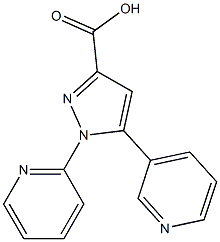 1-(pyridin-2-yl)-5-(pyridin-3-yl)-1H-pyrazole-3-carboxylic acid 结构式