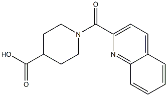 1-(quinolin-2-ylcarbonyl)piperidine-4-carboxylic acid 结构式