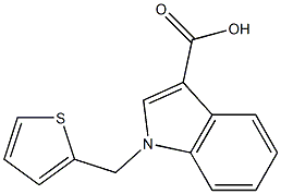 1-(thiophen-2-ylmethyl)-1H-indole-3-carboxylic acid 结构式