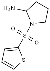1-(thiophene-2-sulfonyl)pyrrolidin-2-amine 结构式