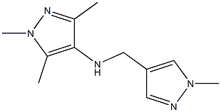 1,3,5-trimethyl-N-[(1-methyl-1H-pyrazol-4-yl)methyl]-1H-pyrazol-4-amine 结构式