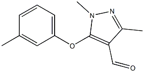 1,3-dimethyl-5-(3-methylphenoxy)-1H-pyrazole-4-carbaldehyde 结构式