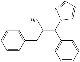 1,3-diphenyl-1-(1H-pyrazol-1-yl)propan-2-amine 结构式