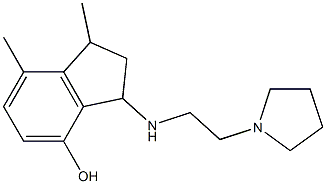 1,7-dimethyl-3-{[2-(pyrrolidin-1-yl)ethyl]amino}-2,3-dihydro-1H-inden-4-ol 结构式