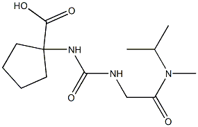 1-[({[methyl(propan-2-yl)carbamoyl]methyl}carbamoyl)amino]cyclopentane-1-carboxylic acid 结构式