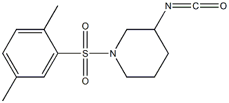 1-[(2,5-dimethylbenzene)sulfonyl]-3-isocyanatopiperidine 结构式