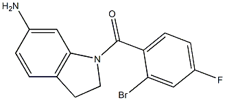 1-[(2-bromo-4-fluorophenyl)carbonyl]-2,3-dihydro-1H-indol-6-amine 结构式