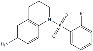 1-[(2-bromobenzene)sulfonyl]-1,2,3,4-tetrahydroquinolin-6-amine 结构式