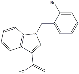 1-[(2-bromophenyl)methyl]-1H-indole-3-carboxylic acid 结构式