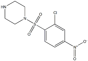 1-[(2-chloro-4-nitrobenzene)sulfonyl]piperazine 结构式