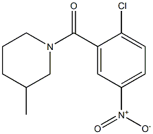 1-[(2-chloro-5-nitrophenyl)carbonyl]-3-methylpiperidine 结构式