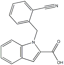 1-[(2-cyanophenyl)methyl]-1H-indole-2-carboxylic acid 结构式
