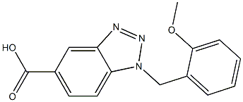 1-[(2-methoxyphenyl)methyl]-1H-1,2,3-benzotriazole-5-carboxylic acid 结构式