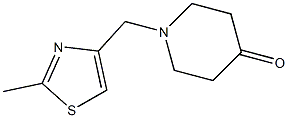 1-[(2-methyl-1,3-thiazol-4-yl)methyl]piperidin-4-one 结构式