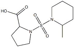 1-[(2-methylpiperidine-1-)sulfonyl]pyrrolidine-2-carboxylic acid 结构式