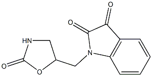 1-[(2-oxo-1,3-oxazolidin-5-yl)methyl]-2,3-dihydro-1H-indole-2,3-dione 结构式