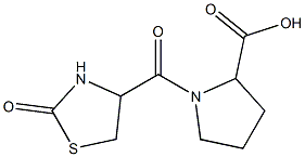 1-[(2-oxo-1,3-thiazolidin-4-yl)carbonyl]pyrrolidine-2-carboxylic acid 结构式