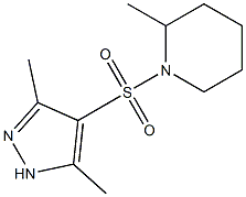 1-[(3,5-dimethyl-1H-pyrazol-4-yl)sulfonyl]-2-methylpiperidine 结构式