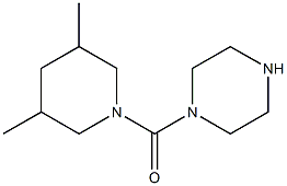 1-[(3,5-dimethylpiperidin-1-yl)carbonyl]piperazine 结构式