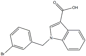 1-[(3-bromophenyl)methyl]-1H-indole-3-carboxylic acid 结构式