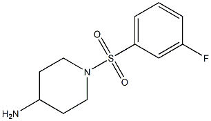 1-[(3-fluorophenyl)sulfonyl]piperidin-4-amine 结构式