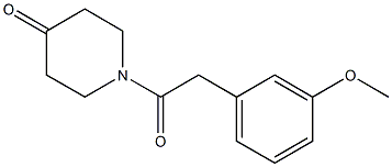 1-[(3-methoxyphenyl)acetyl]piperidin-4-one 结构式