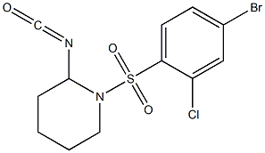 1-[(4-bromo-2-chlorobenzene)sulfonyl]-2-isocyanatopiperidine 结构式