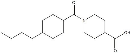 1-[(4-butylcyclohexyl)carbonyl]piperidine-4-carboxylic acid 结构式