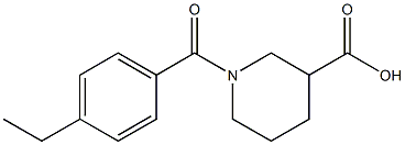 1-[(4-ethylphenyl)carbonyl]piperidine-3-carboxylic acid 结构式