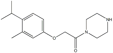 1-[(4-isopropyl-3-methylphenoxy)acetyl]piperazine 结构式