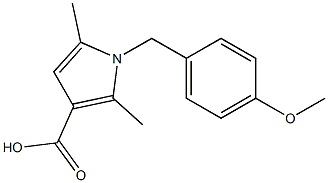 1-[(4-methoxyphenyl)methyl]-2,5-dimethyl-1H-pyrrole-3-carboxylic acid 结构式