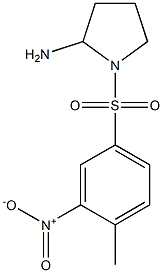 1-[(4-methyl-3-nitrobenzene)sulfonyl]pyrrolidin-2-amine 结构式