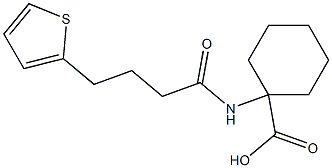 1-[(4-thien-2-ylbutanoyl)amino]cyclohexanecarboxylic acid 结构式