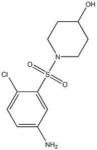 1-[(5-amino-2-chlorobenzene)sulfonyl]piperidin-4-ol 结构式