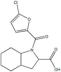 1-[(5-chlorofuran-2-yl)carbonyl]-octahydro-1H-indole-2-carboxylic acid 结构式