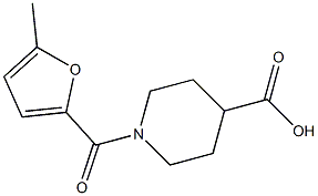 1-[(5-methylfuran-2-yl)carbonyl]piperidine-4-carboxylic acid 结构式