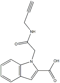 1-[(prop-2-yn-1-ylcarbamoyl)methyl]-1H-indole-2-carboxylic acid 结构式