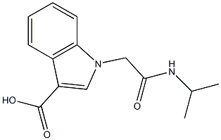 1-[(propan-2-ylcarbamoyl)methyl]-1H-indole-3-carboxylic acid 结构式