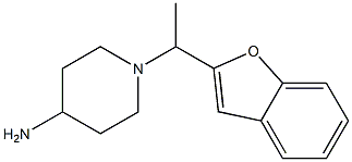 1-[1-(1-benzofuran-2-yl)ethyl]piperidin-4-amine 结构式