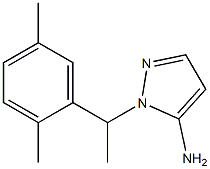 1-[1-(2,5-dimethylphenyl)ethyl]-1H-pyrazol-5-amine 结构式