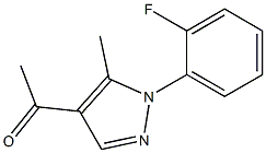 1-[1-(2-fluorophenyl)-5-methyl-1H-pyrazol-4-yl]ethan-1-one 结构式